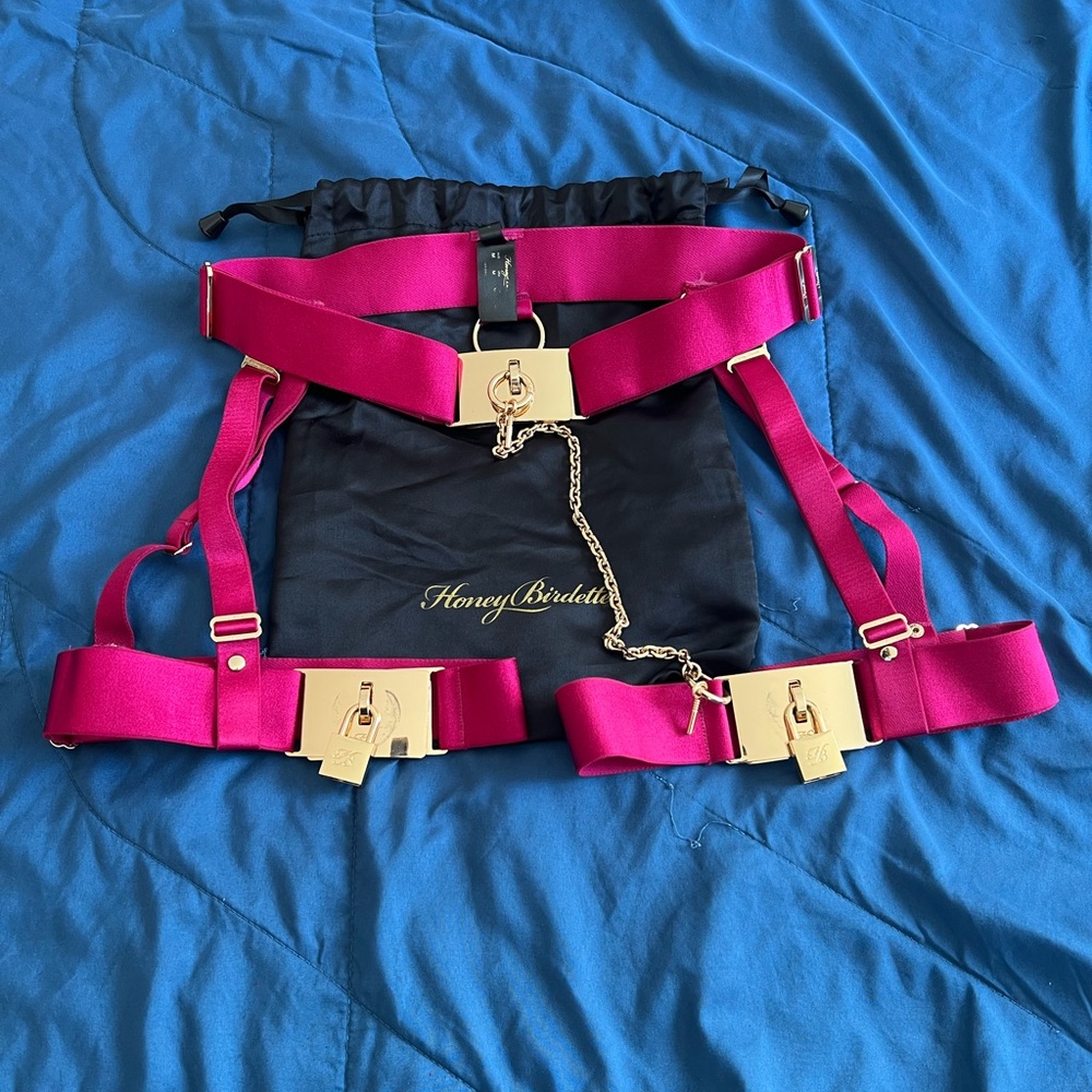 Honey Birdette Passion Chastity Garter (Suspender) Belt Medium